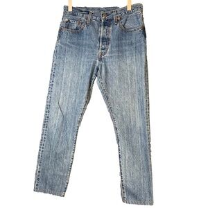 Levi’s 501 Slim Fit Denim Jeans Medium Wash W29 L 25 Cropped Women’s Classic